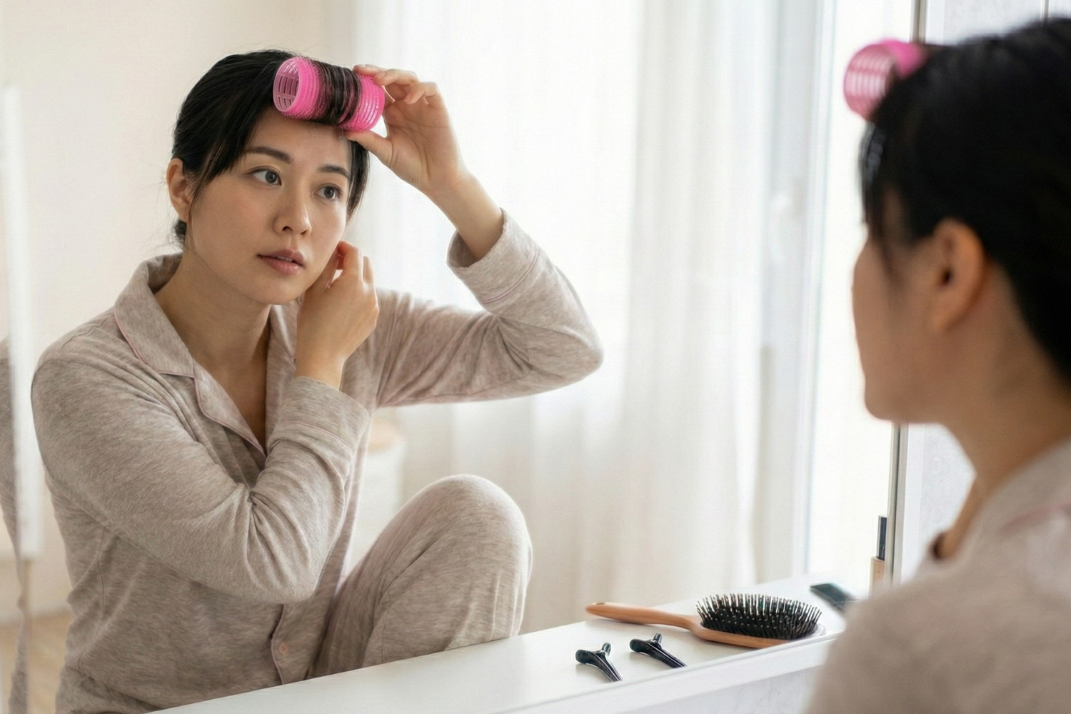 魔鬼氈髮捲怎麼用-瀏海怎麼整理